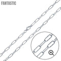 Cadena Eslabones de Plata de Ley 925 con Corte de Diamante
