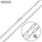 Silver 925 Diamond Cut Paperclip Link Chain 3.2mm - VGC30 SP | Silver Palace Inc. #plating_basic non-plated