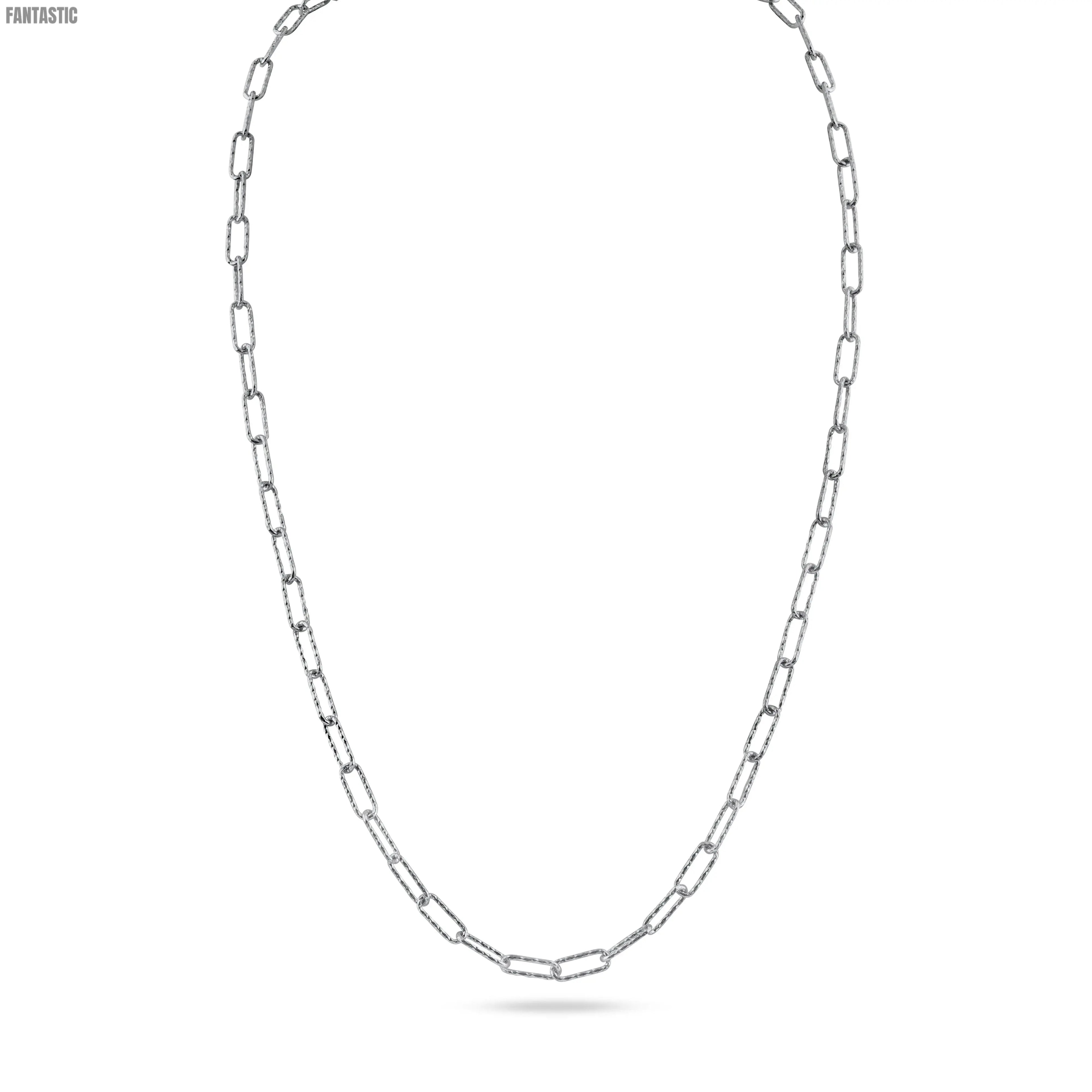 925 Sterling Silver Diamond Cut Paperclip Chain Fantastic NYC