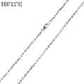 Cadena de caja redonda de plata de ley 925 con corte de diamante