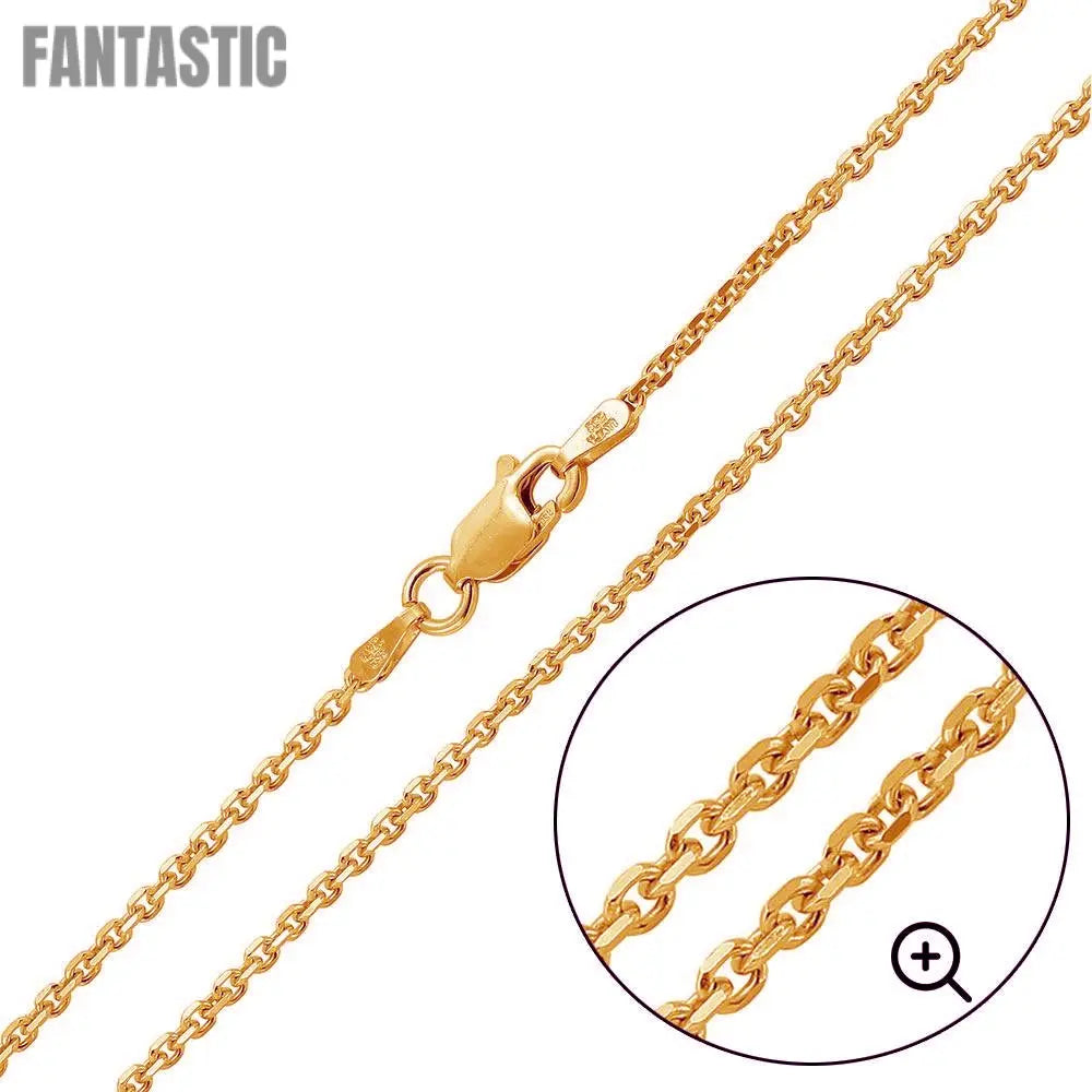 925 Sterling Silver Diamond Cut Round Rolo Chain Fantastic NYC