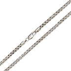 925 Sterling Silver Diamond Cut Slash Round Box Chain Fantastic NYC
