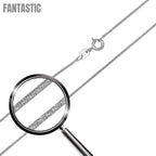 Silver 925 Rhodium Plated Round Snake Slash DC 0.90mm Chain - CH412 RH | Silver Palace Inc. #plating_rhodium