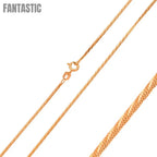 Silver 925 Rose Gold Plated Snake Diamond Cut Slash 020 Chain 0.8mm - CH161 RGP | Silver Palace Inc. #plating_rose gold