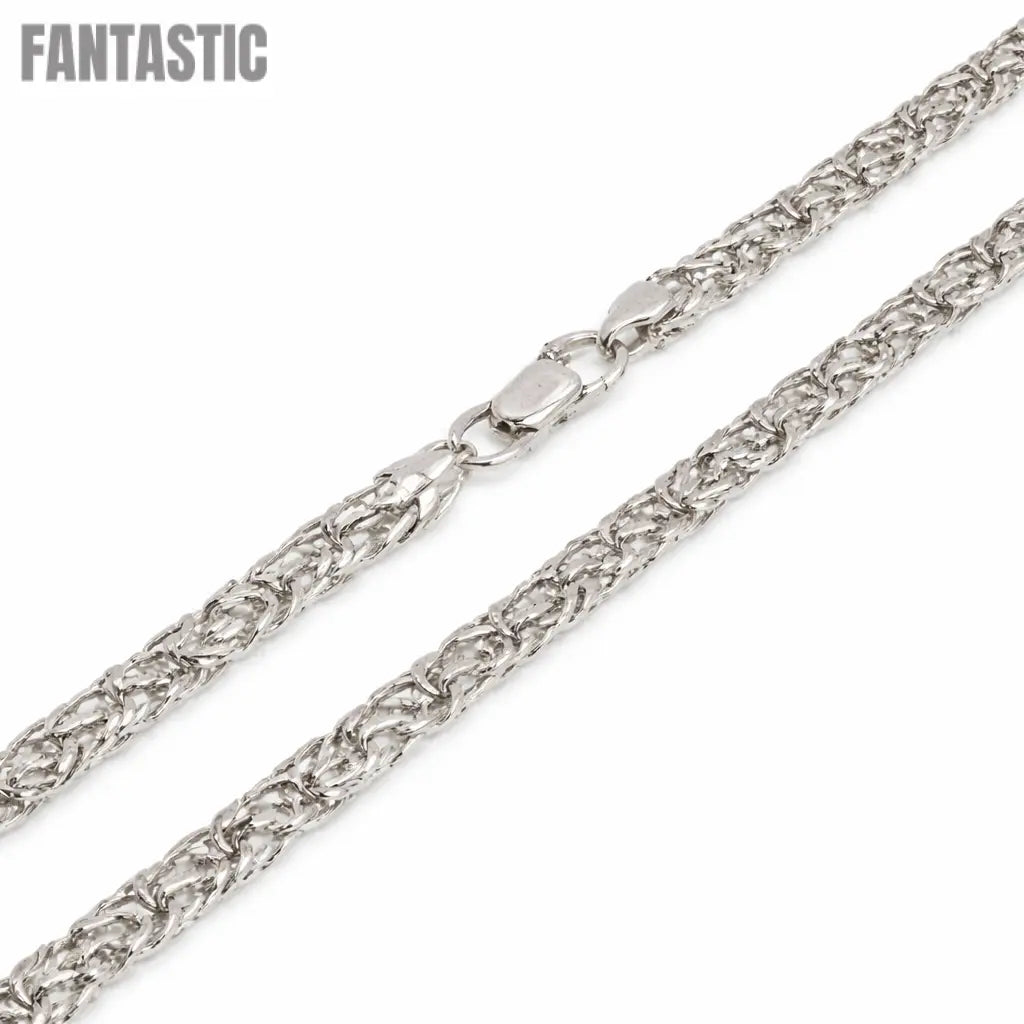 925 Sterling Silver Diamond Cut Square Byzantine 060 2.6mm Chain - CH837 Fantastic NYC