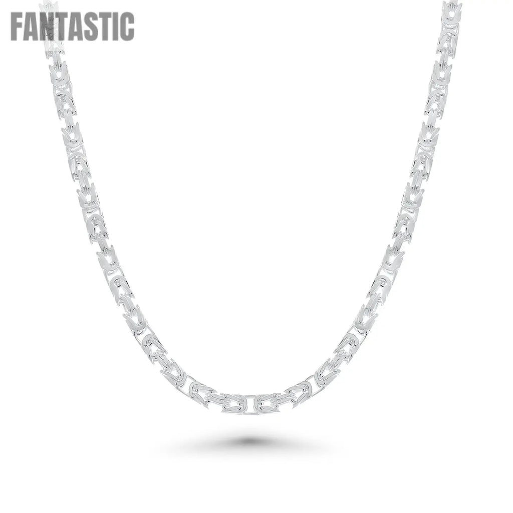 925 Sterling Silver Diamond Cut Square Byzantine 080 3.6mm Chain or Bracelet - CH838 Fantastic NYC