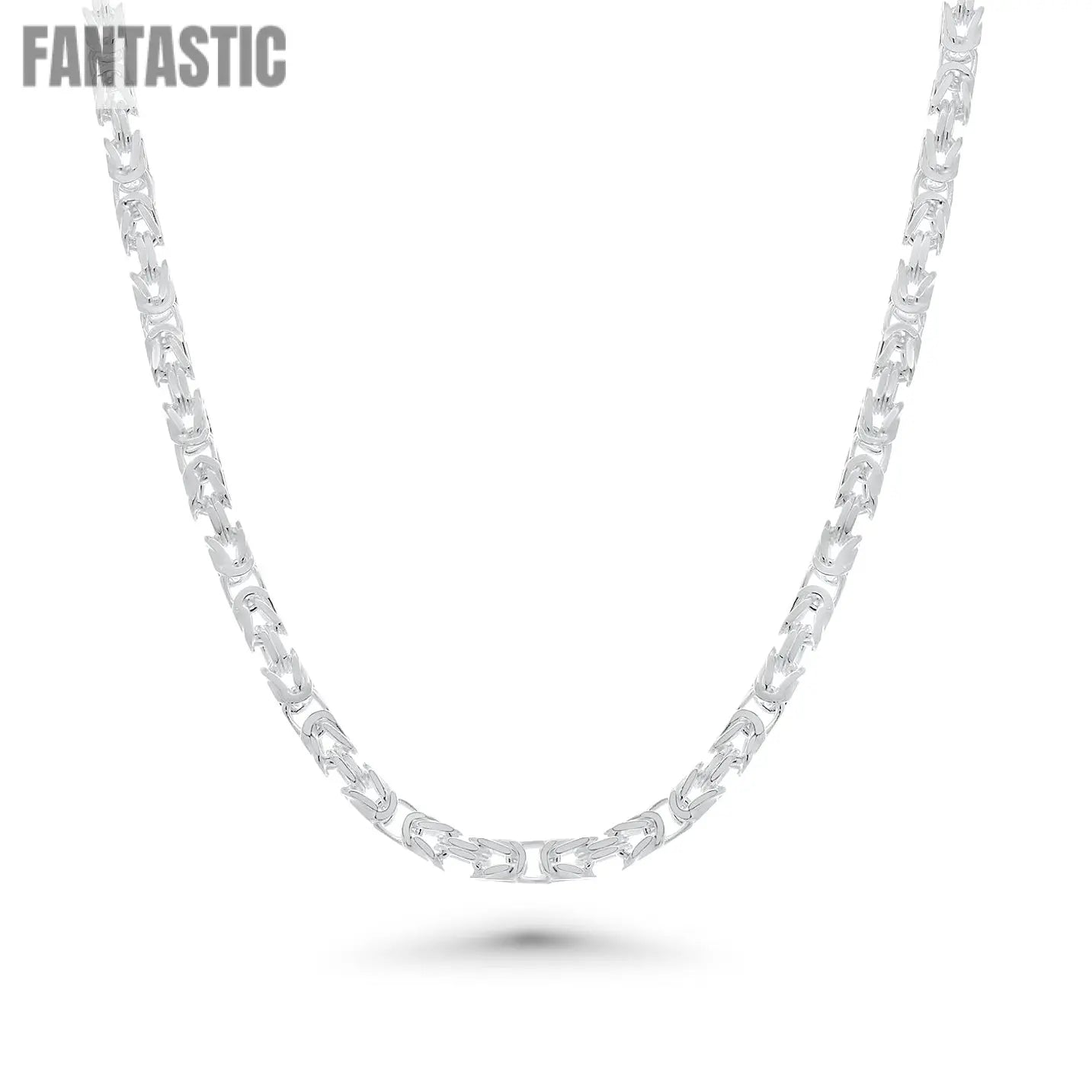 925 Sterling Silver Diamond Cut Square Byzantine 080 3.6mm Chain or Bracelet - CH838 Fantastic NYC
