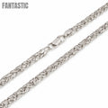 Cadena o pulsera bizantina cuadrada de plata esterlina 925 con corte de diamante de 5 mm - CH840