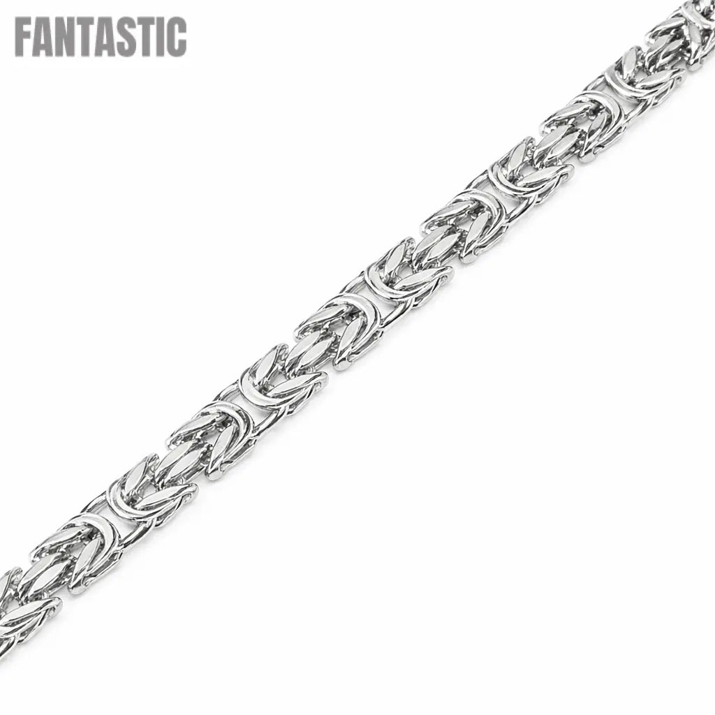 925 Sterling Silver Diamond Cut Square Byzantine 120 5mm Chain or Bracelet - CH840 Fantastic NYC