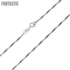 Silver 925 Black Rhodium Plated Round B-W Snake 020 Chain with 4 DC - CH257 BLK | Silver Palace Inc. #plating_black rhodium
