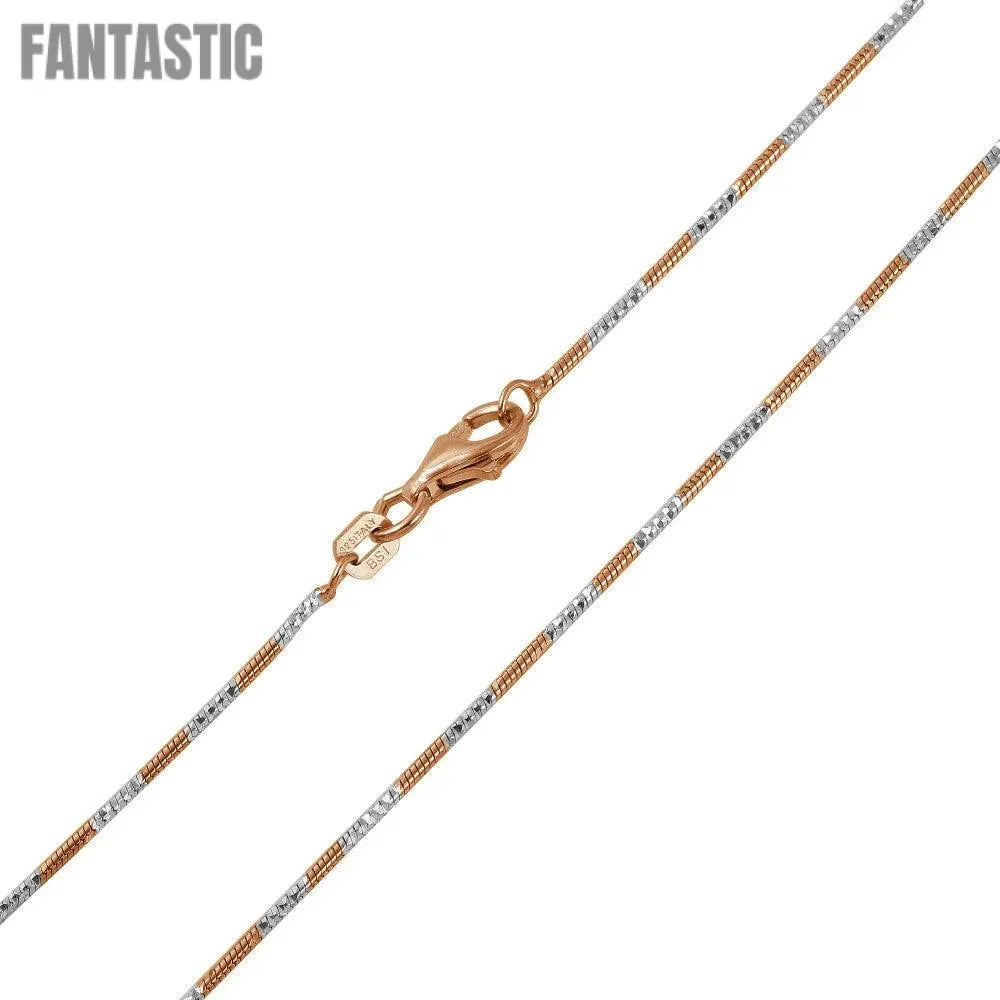 Silver 925 Rose Gold Plated Snake Round 4DC 020 Chain 1.2mm - CH168 RGP | Silver Palace Inc. #plating_rose gold
