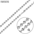 Cadena de cuentas de plata de ley 925 con diseño de ondas facetadas