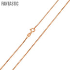 Silver 925 Rose Gold Plated Diamond V Cut Box 024 Chain 0.96mm - CH164 RGP | Silver Palace Inc. #plating_rose gold