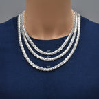 925 Sterling Silver Dollar Cuban Diamond Cut Chain Fantastic NYC