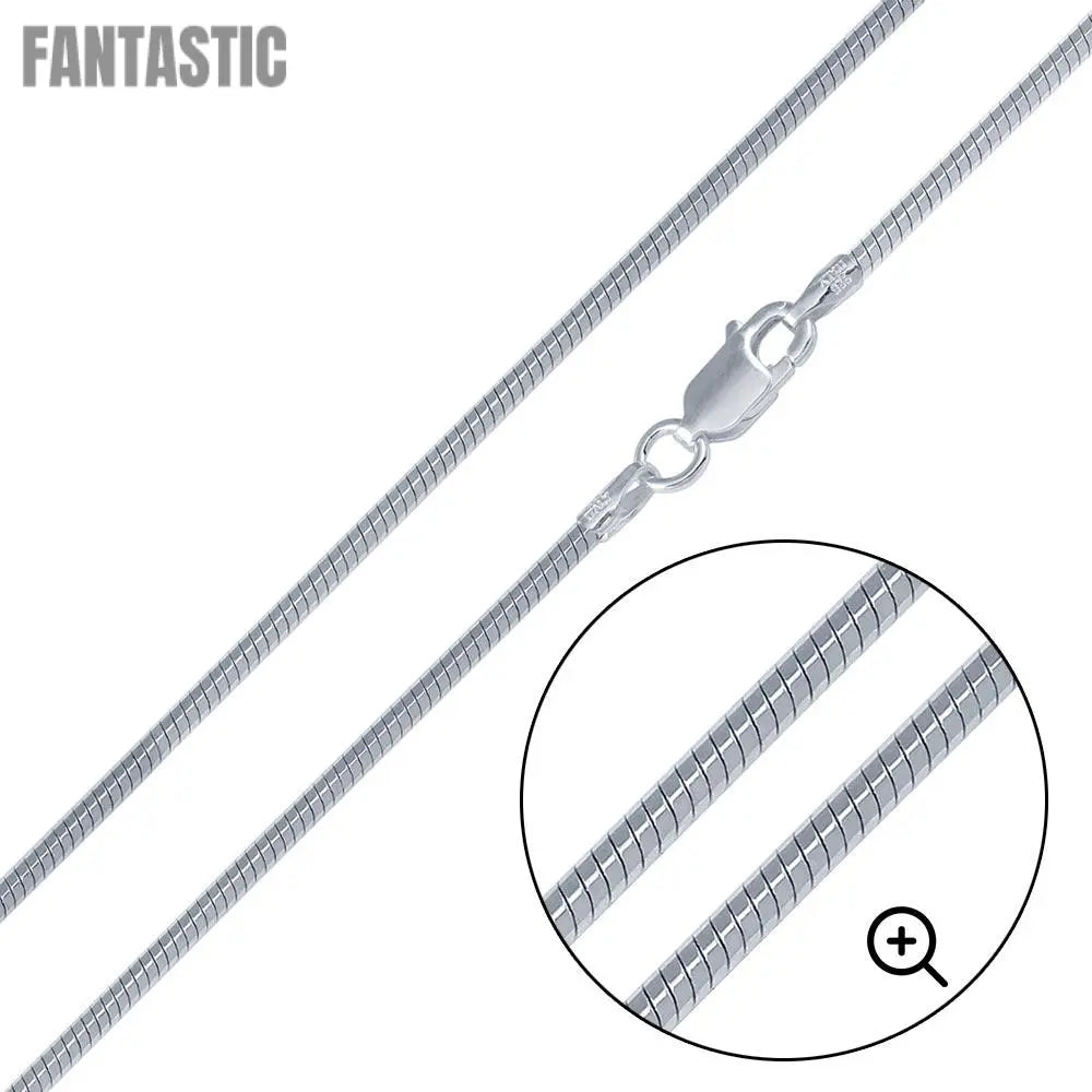 925 Sterling Silver Eight Sided Snake Chain or Bracelet Fantastic NYC
