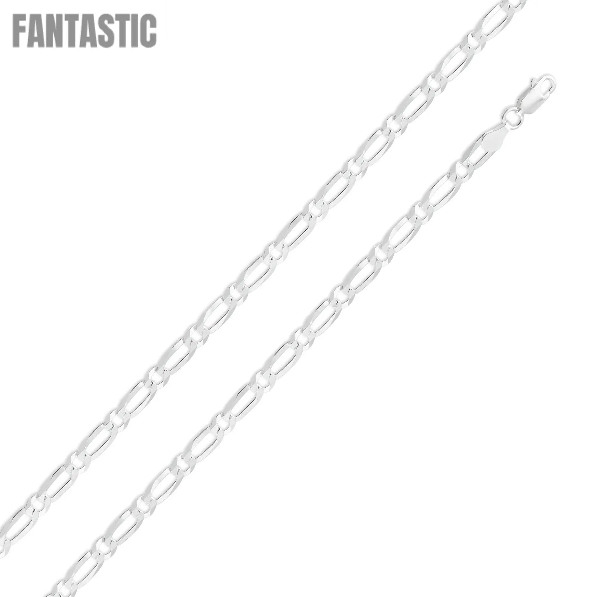 925 Sterling Silver Figaro 1+1 Chain or Bracelet Fantastic NYC