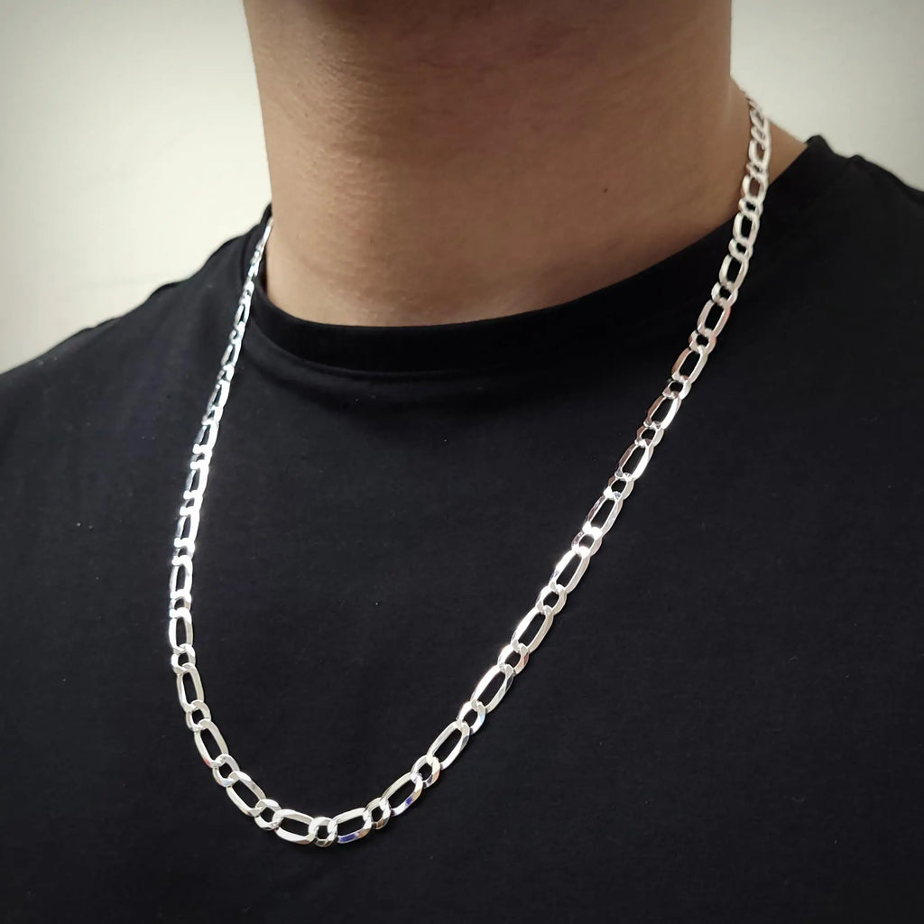 925 Sterling Silver Figaro 1+1 Chain or Bracelet Fantastic NYC