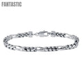 Cadena o pulsera Figaro Franco de plata de ley 925