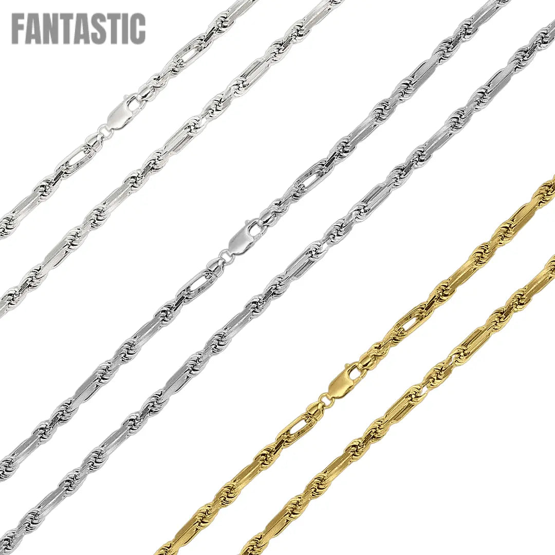 925 Sterling Silver Figarope Milano Chain or Bracelet Fantastic NYC