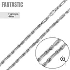 Figarope Milano Chain 4.0mm - CH532 | Silver Palace Inc. #plating_basic non-plated