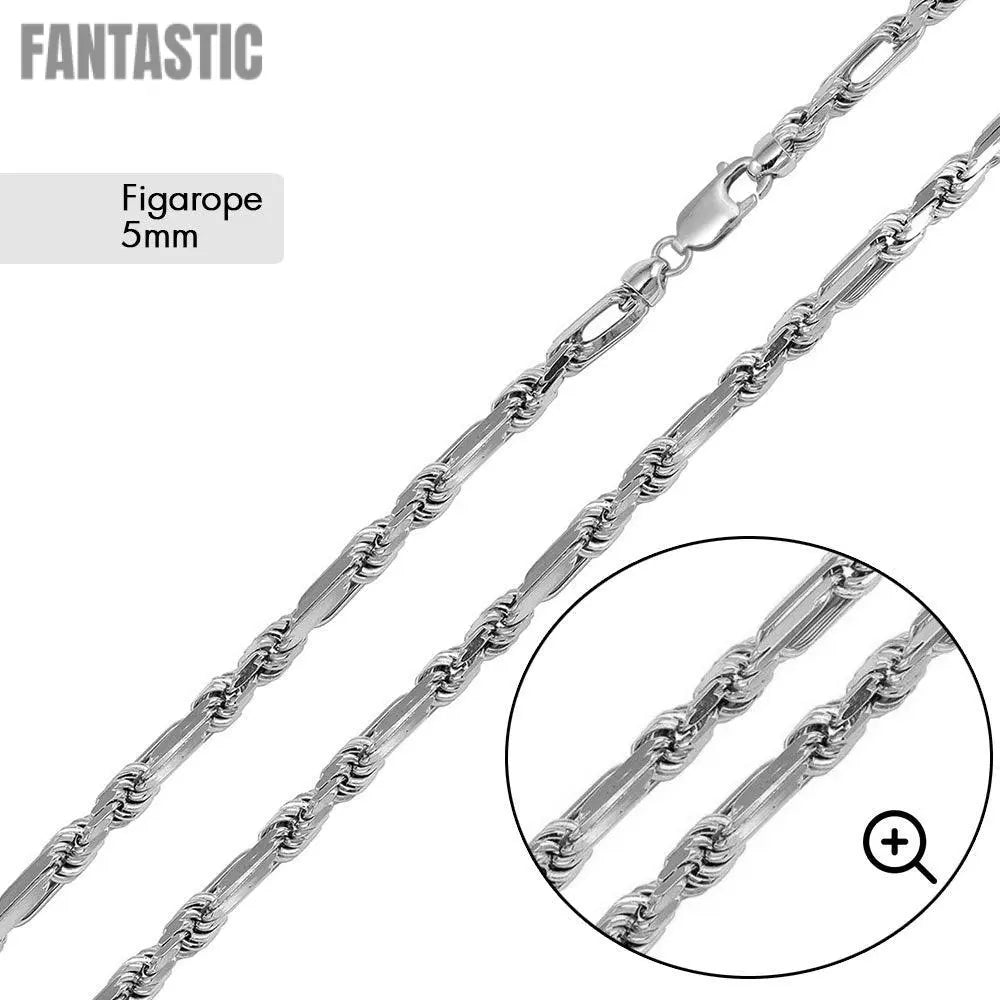 925 Sterling Silver Figarope Milano Chain or Bracelet Fantastic NYC