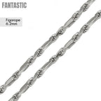 925 Sterling Silver Figarope Milano Chain or Bracelet Fantastic NYC