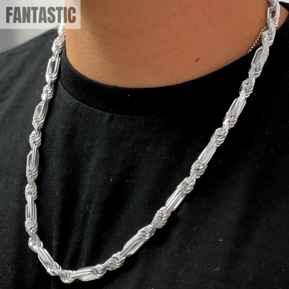 925 Sterling Silver Figarope Milano Chain or Bracelet Fantastic NYC