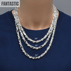 925 Sterling Silver Figarope Milano Chain or Bracelet Fantastic NYC