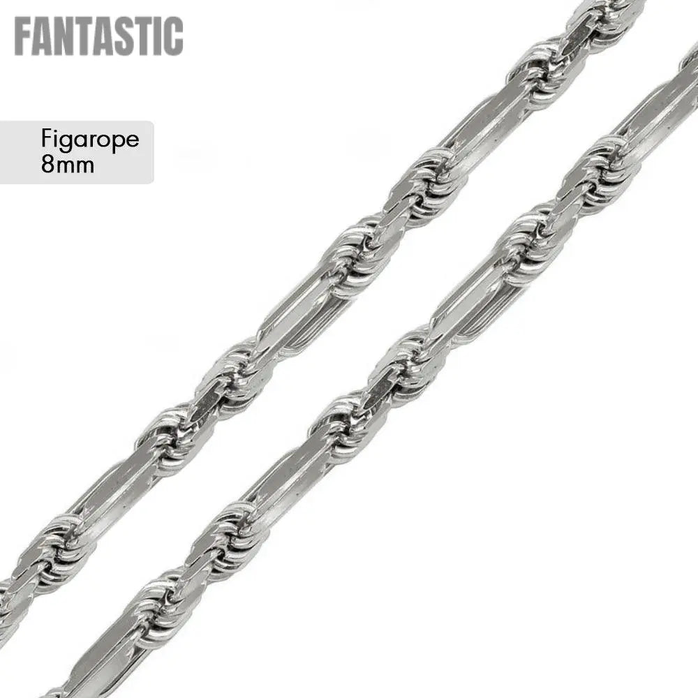 925 Sterling Silver Figarope Milano Chain or Bracelet Fantastic NYC