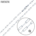 925 Sterling Silver Flat Edge Paperclip Chain or Bracelet Fantastic NYC