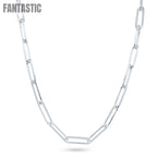925 Sterling Silver Flat Edge Paperclip Chain or Bracelet Fantastic NYC
