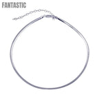 Flat Omega Adjustable Chain 3.0mm - CH802-12+3 | Silver Palace Inc.
