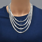 925 Sterling Silver Flat Rope Chain Fantastic NYC