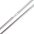 Cadena de serpiente plana flexible de plata de ley 925