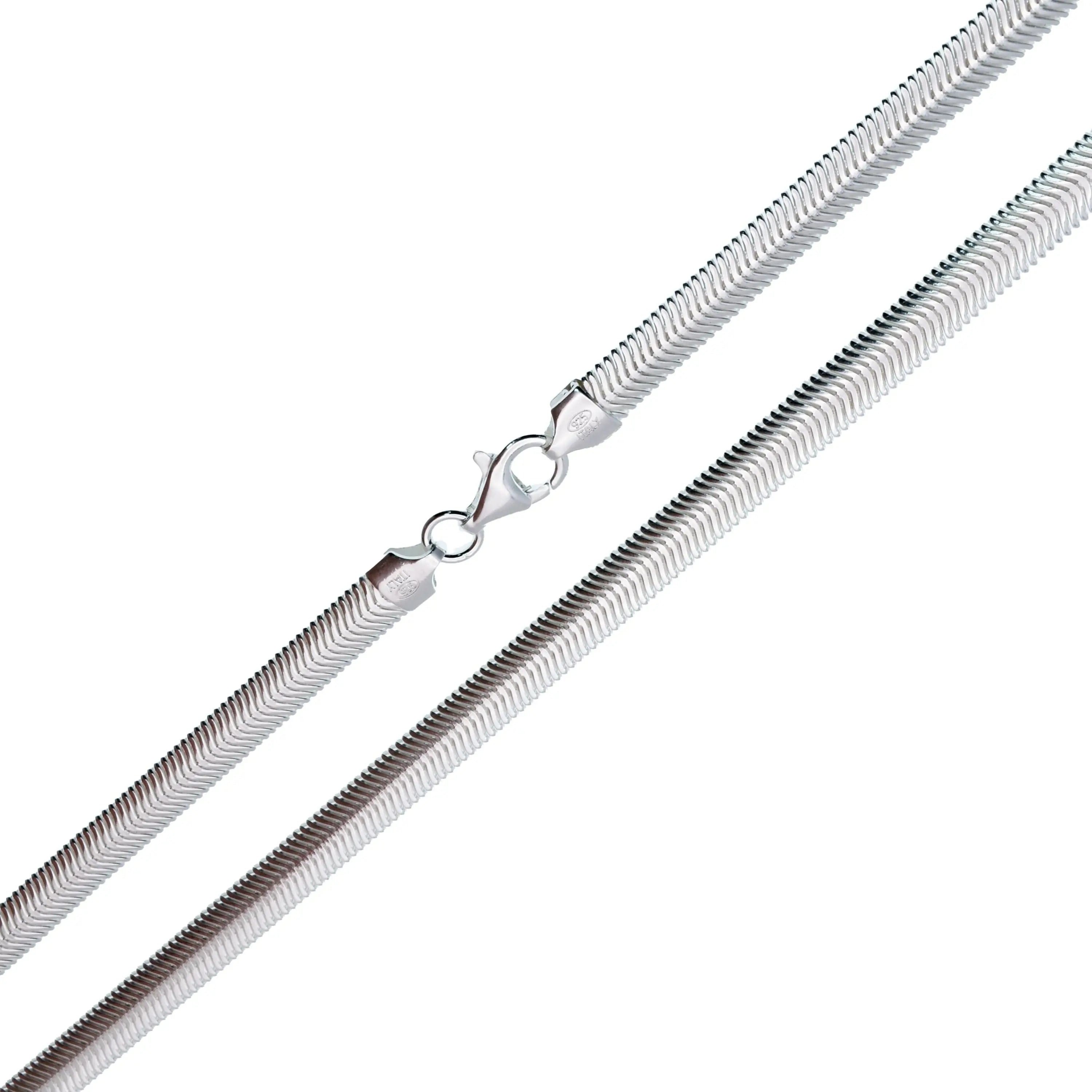 925 Sterling Silver Flexible Flat Snake Chain Fantastic NYC