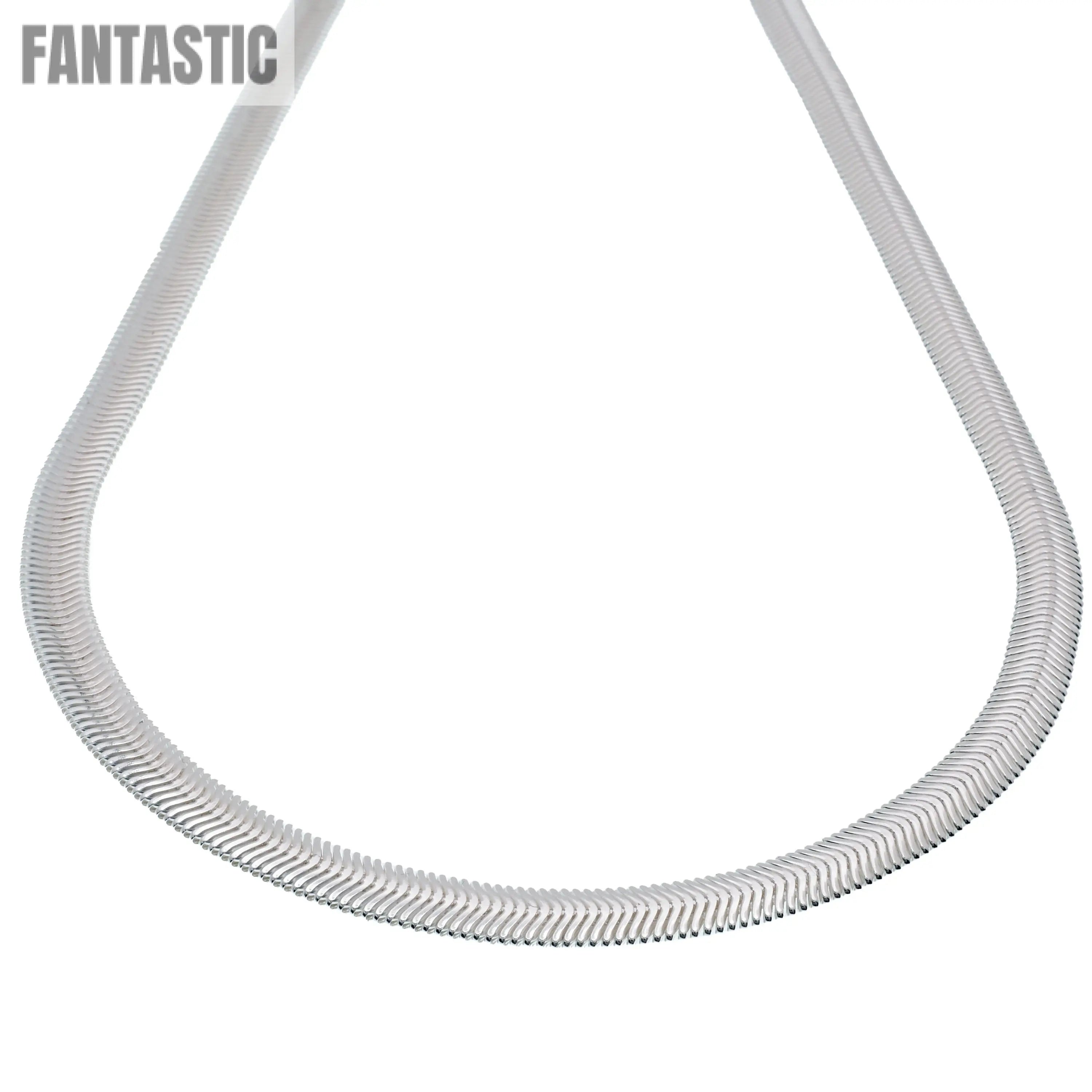 925 Sterling Silver Flexible Flat Snake Chain Fantastic NYC