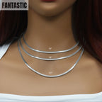 925 Sterling Silver Flexible Flat Snake Chain Fantastic NYC