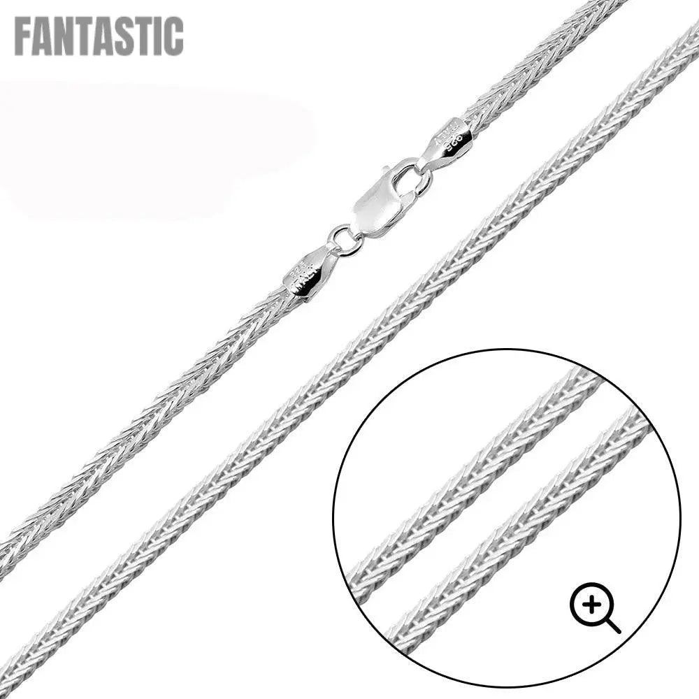 925 Sterling Silver Foxtail Chain Fantastic NYC