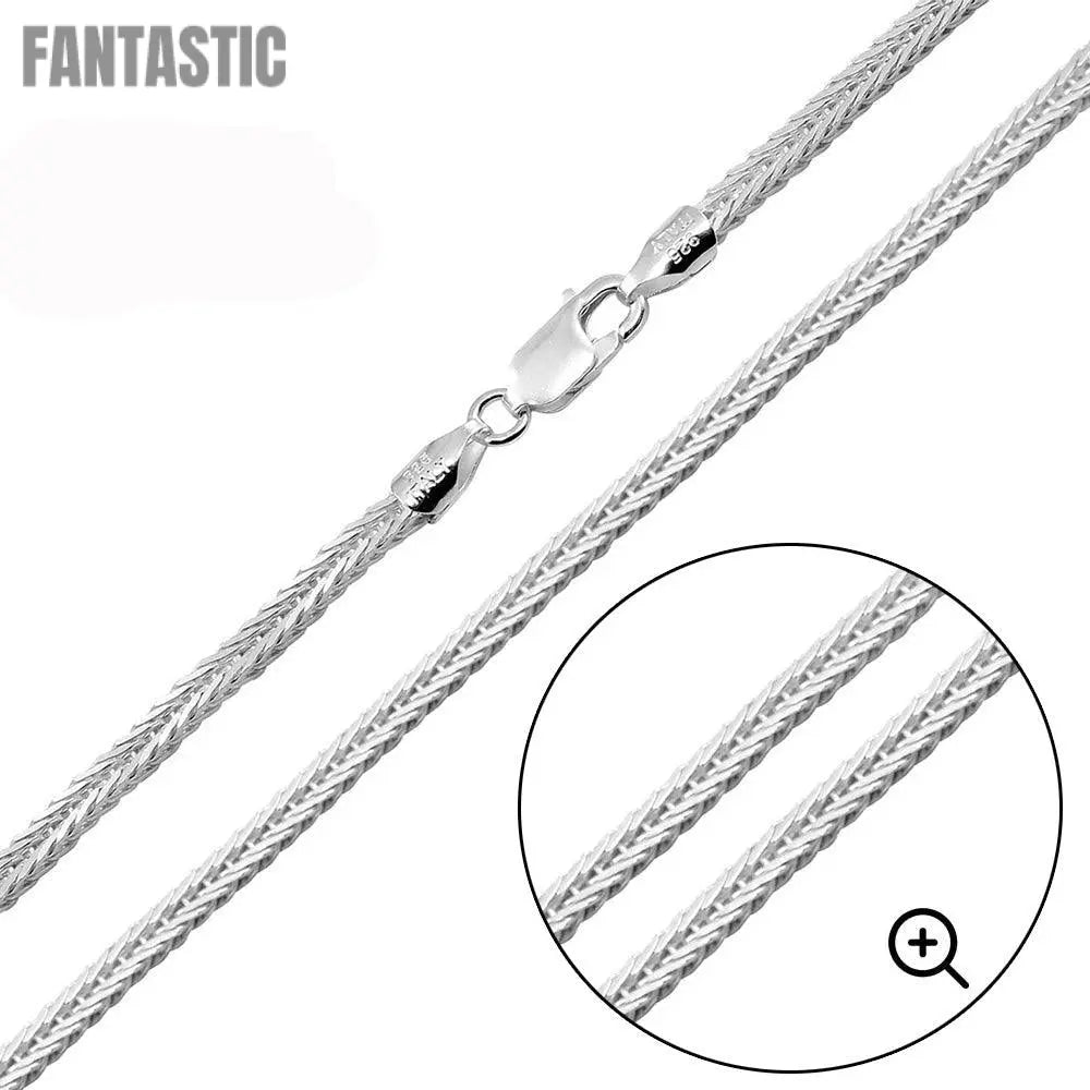 925 Sterling Silver Foxtail Chain Fantastic NYC