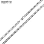 Silver 925 Rhodium Plated Shinny Box Greek 250 Chains 4mm - CH951 RH | Silver Palace Inc. #plating_rhodium