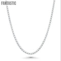 Cadena o Pulsera de Caja de Hilo Medio Redondo de Plata Fina 925