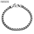 Pulsera de cadena doble de 4.7 mm en plata de ley 925 hecha a mano con acabado bronce - VGB6