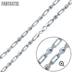 Silver 925 Platinum Plated Heshe Max Chain 6mm - CH476 PL | Silver Palace Inc. #plating_platinum