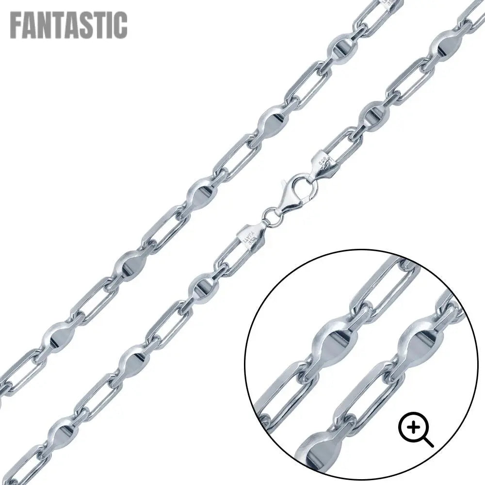 Silver 925 Platinum Plated Heshe Max Chain 6mm - CH476 PL | Silver Palace Inc. #plating_platinum