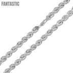 925 Sterling Silver Hollow Rope Chain Fantastic NYC