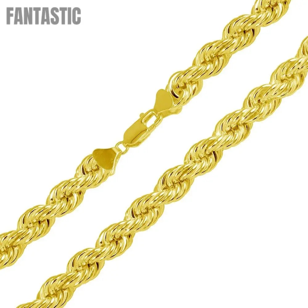 925 Sterling Silver Hollow Rope Chain Fantastic NYC