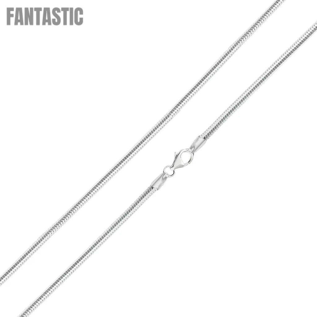 925 Sterling Silver Hollow Round Snake Chain Fantastic NYC