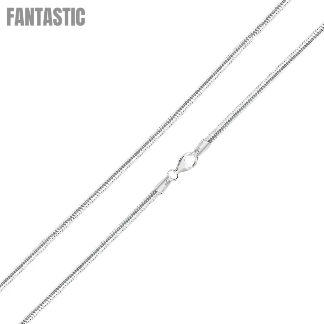 925 Sterling Silver Hollow Round Snake Chain Fantastic NYC