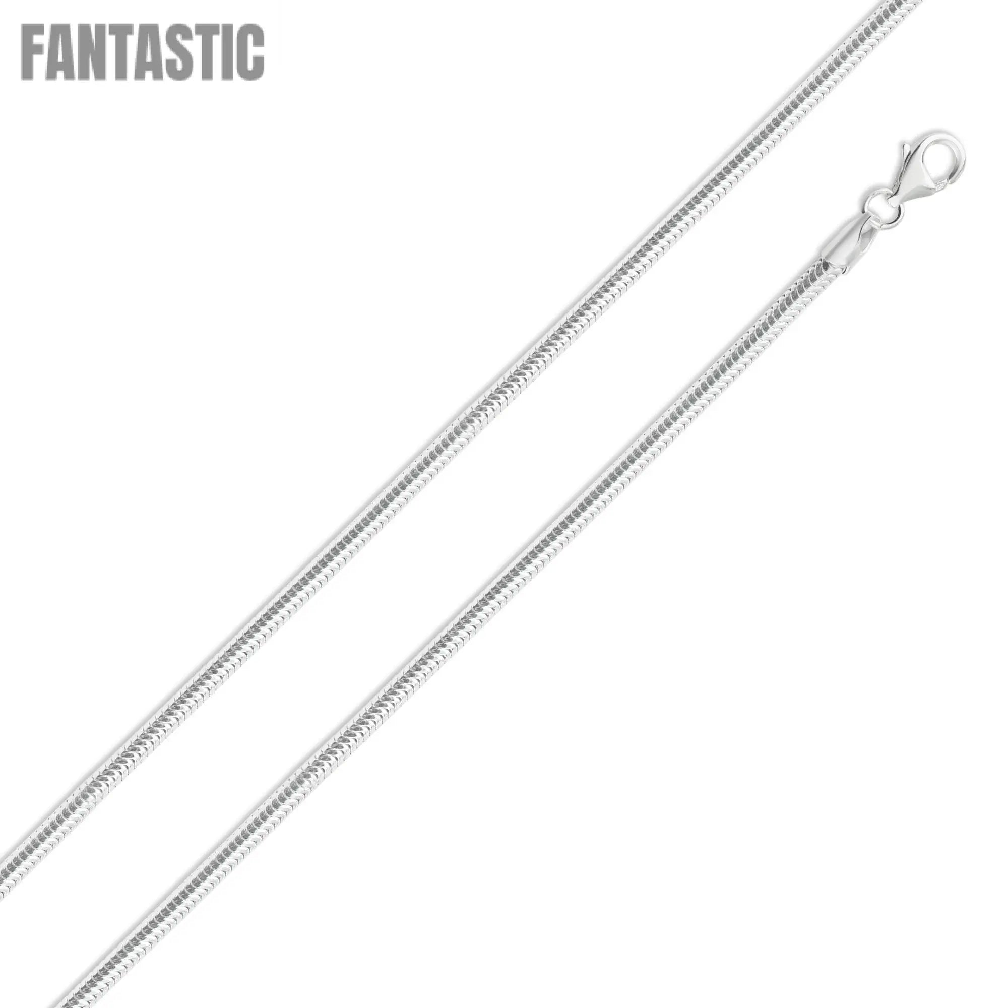 925 Sterling Silver Hollow Round Snake Chain Fantastic NYC