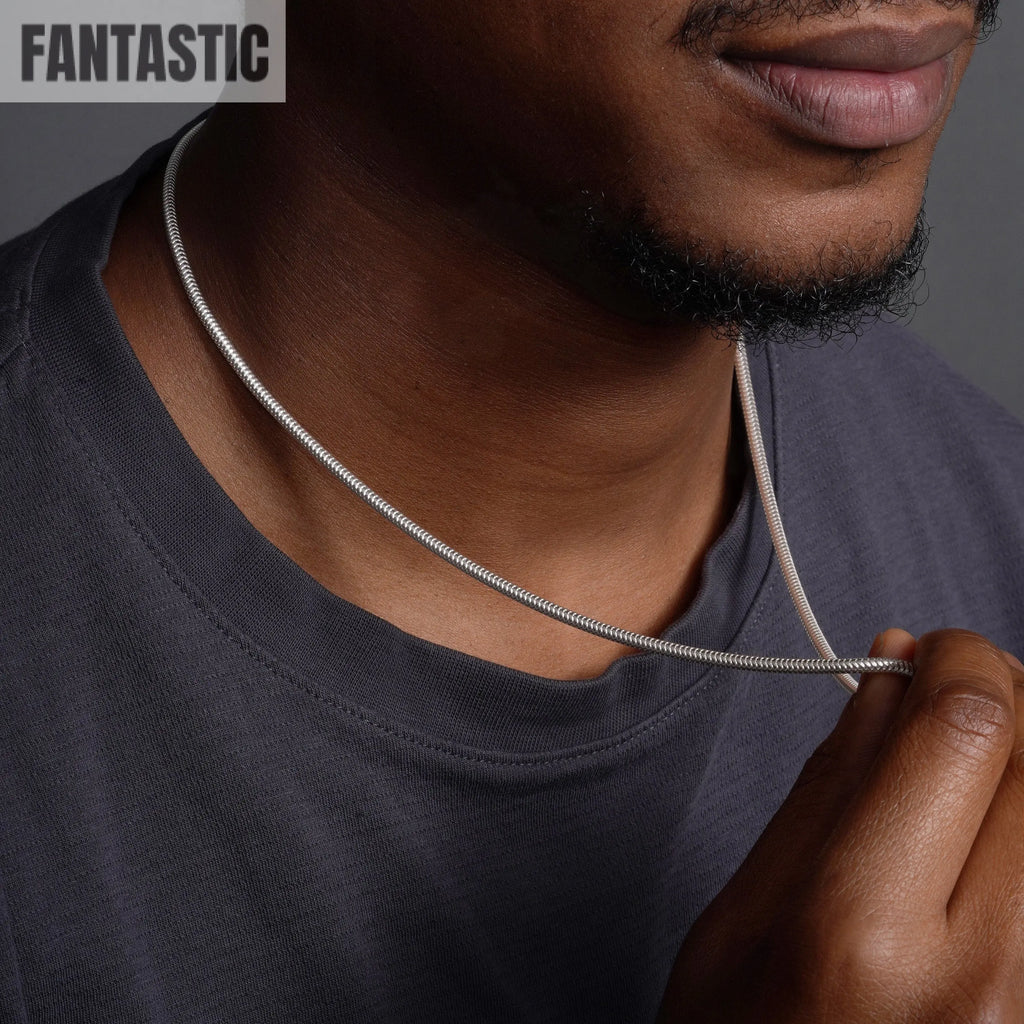 925 Sterling Silver Hollow Round Snake Chain Fantastic NYC